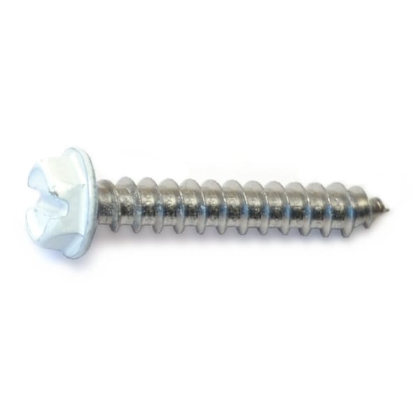 Midwest Fastener Sheet Metal Screw, #8 x 1 in, Painted 18-8 Stainless Steel Flange Hex Head 20 PK 71043 - main